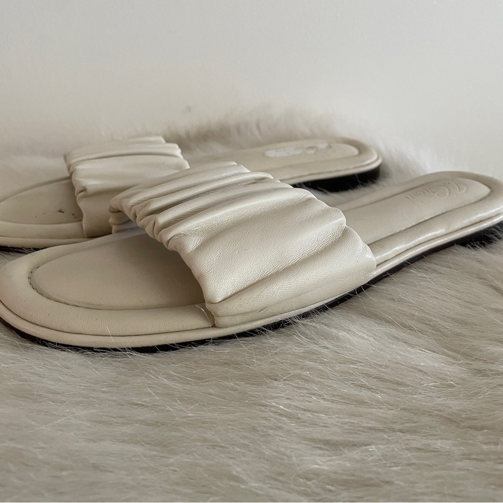 J. Crew Cream Slide Sandals